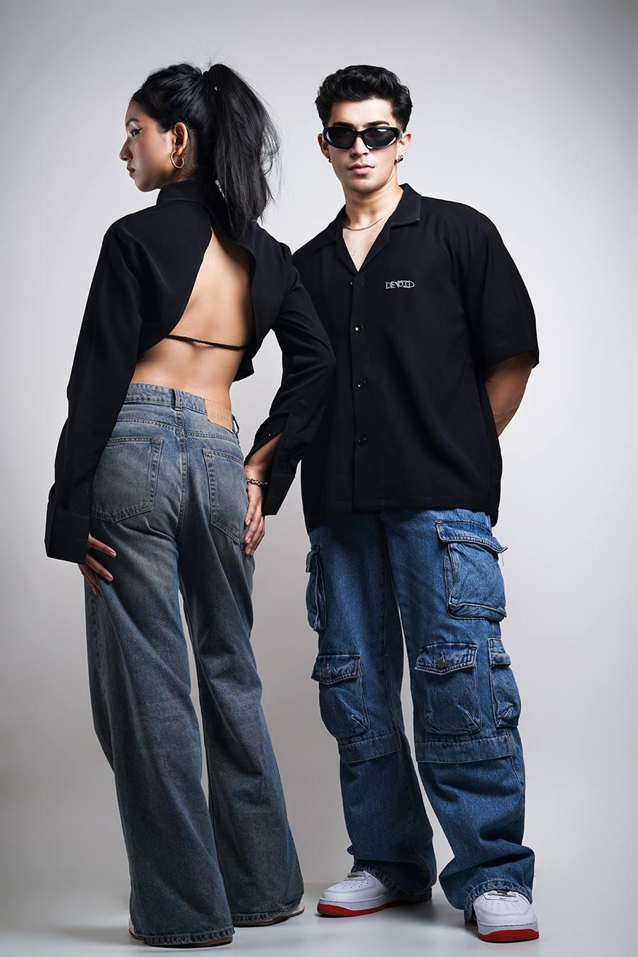 soft exposure crop shirt